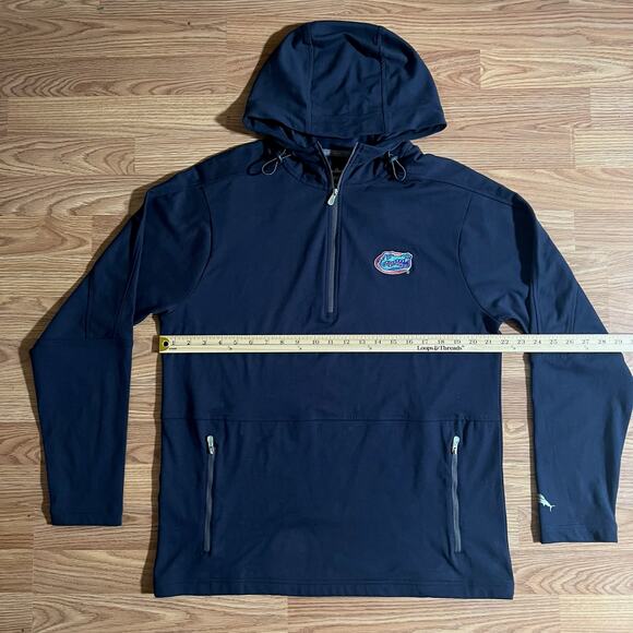 Tommy Bahama Florida Gators Hoodie M IslandZone Navy 1/4 Zip Pullover Sweatshirt - Picture 4 of 8
